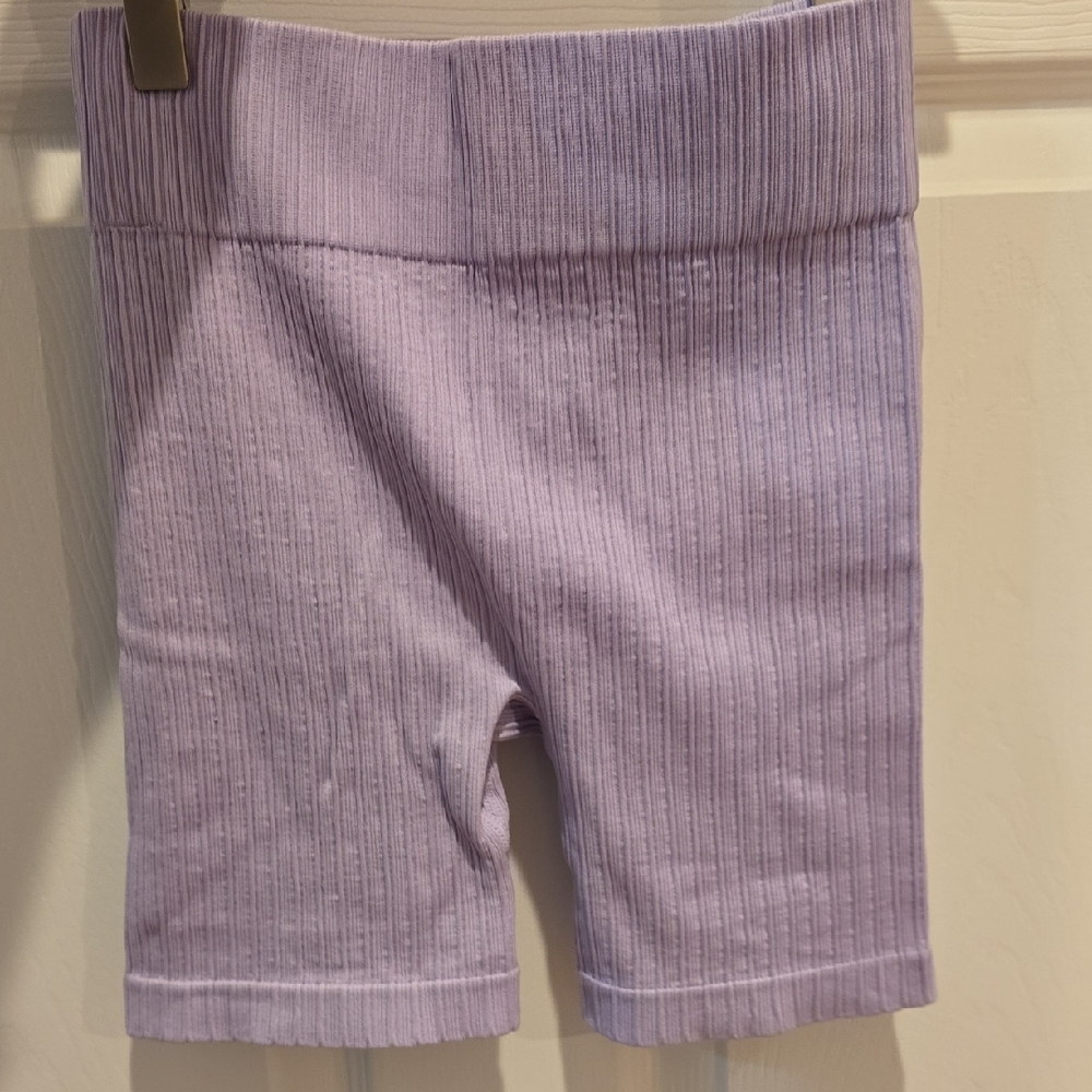 Art Class Lavender Ribbed Shorts - Picture 4 of 8
